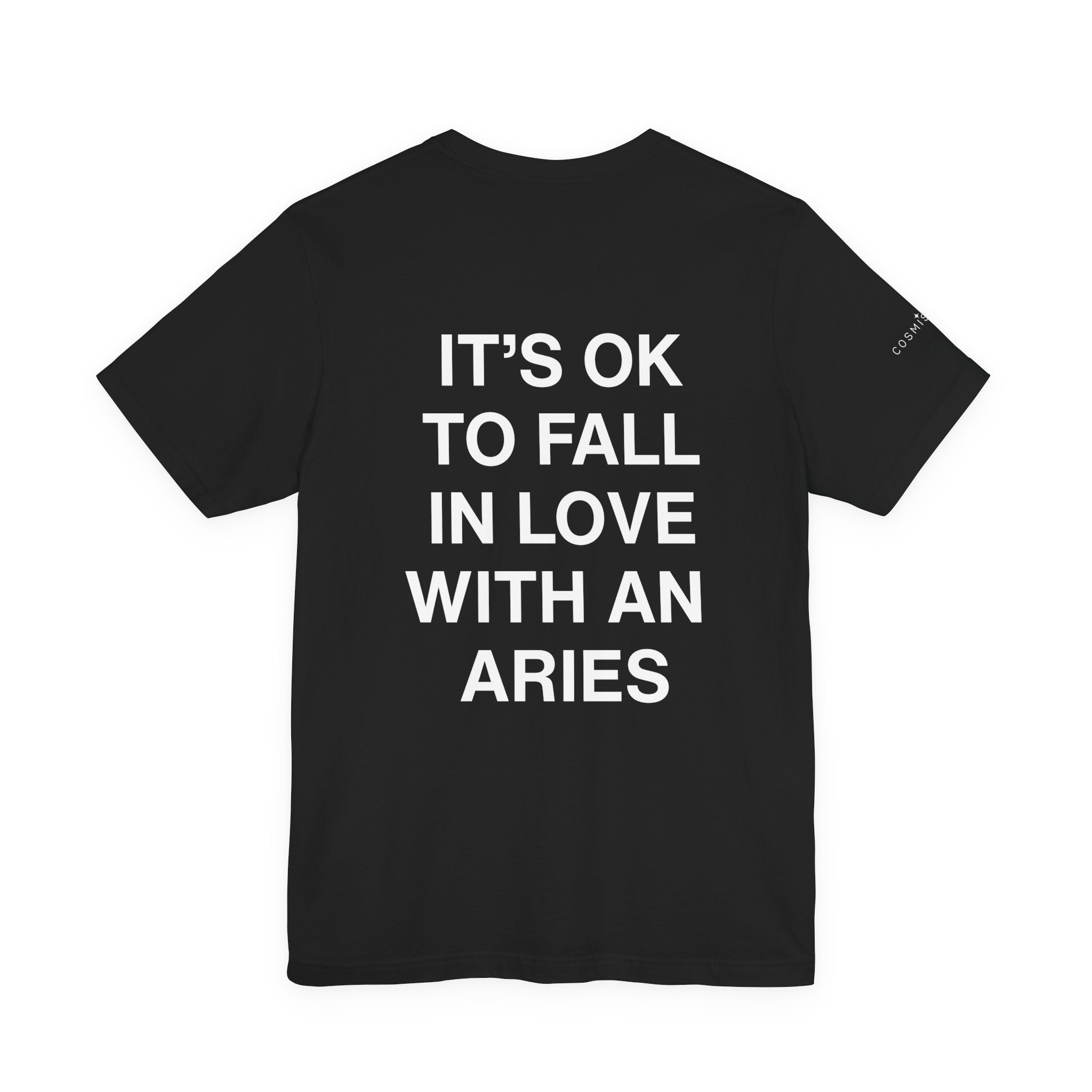 Aries Zodiac Tee — "It's OK to Fall in Love with an Aries" Graphic T-Shirt